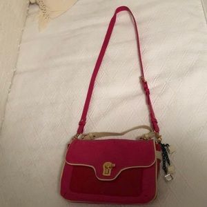 Hot pink & red juicy crossover bag